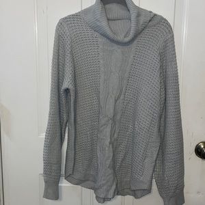 Womens Gray Turtleneck Sweater 2X